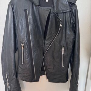 Genuine Women's Black Leather Jacket